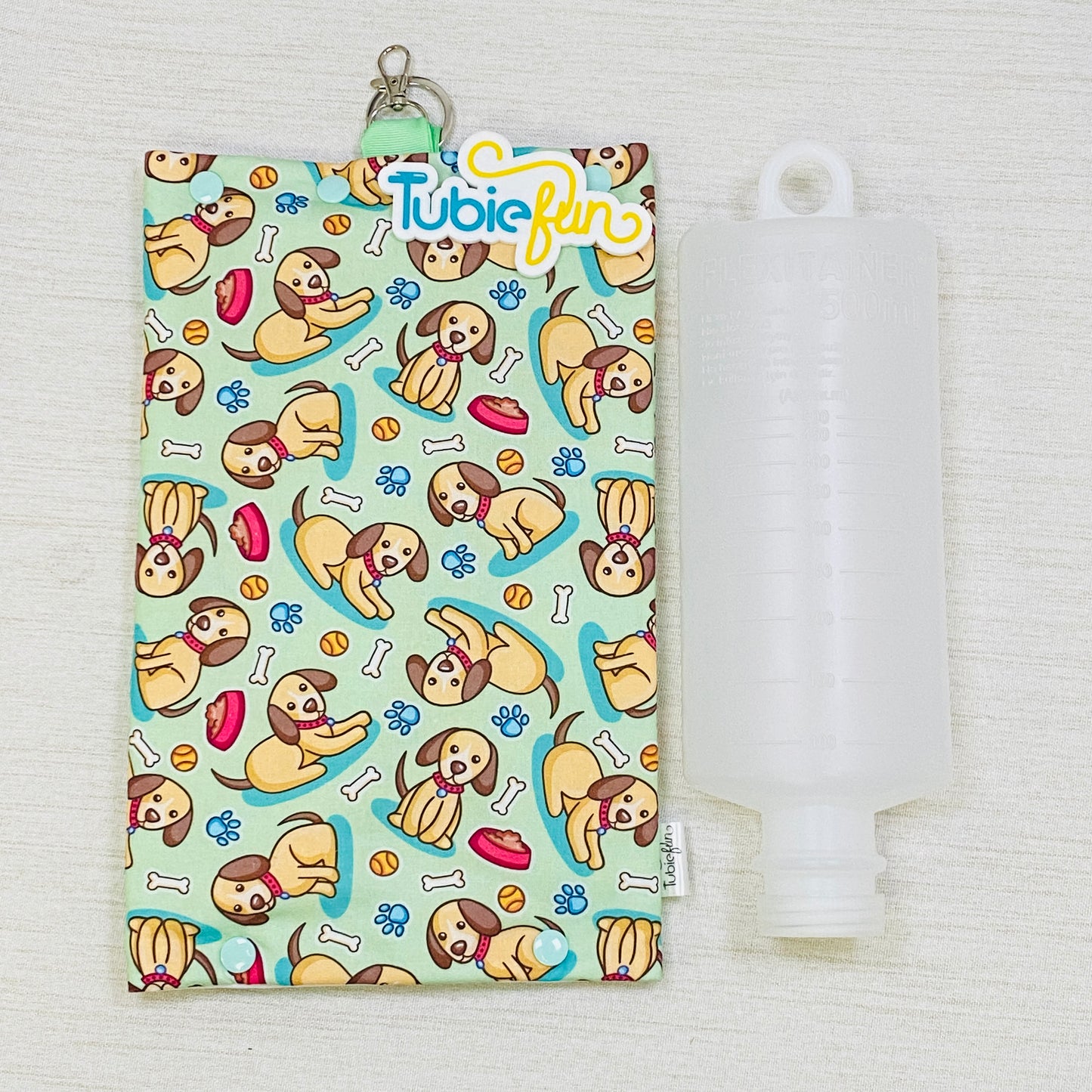 Insulated Milk Bag Suitable for 1L Flocare and 500ml Flexitaners - Dogs on Mint