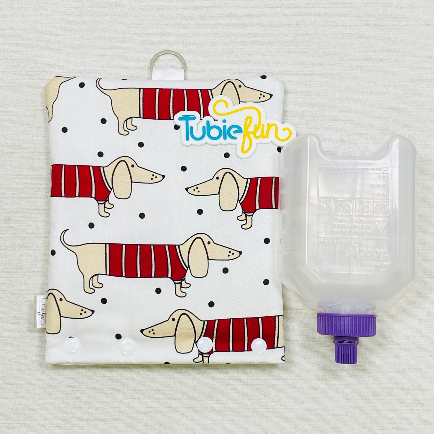Insulated Milk Bag Suitable for 500ml Flocare Bottle in - Sausage Dogs
