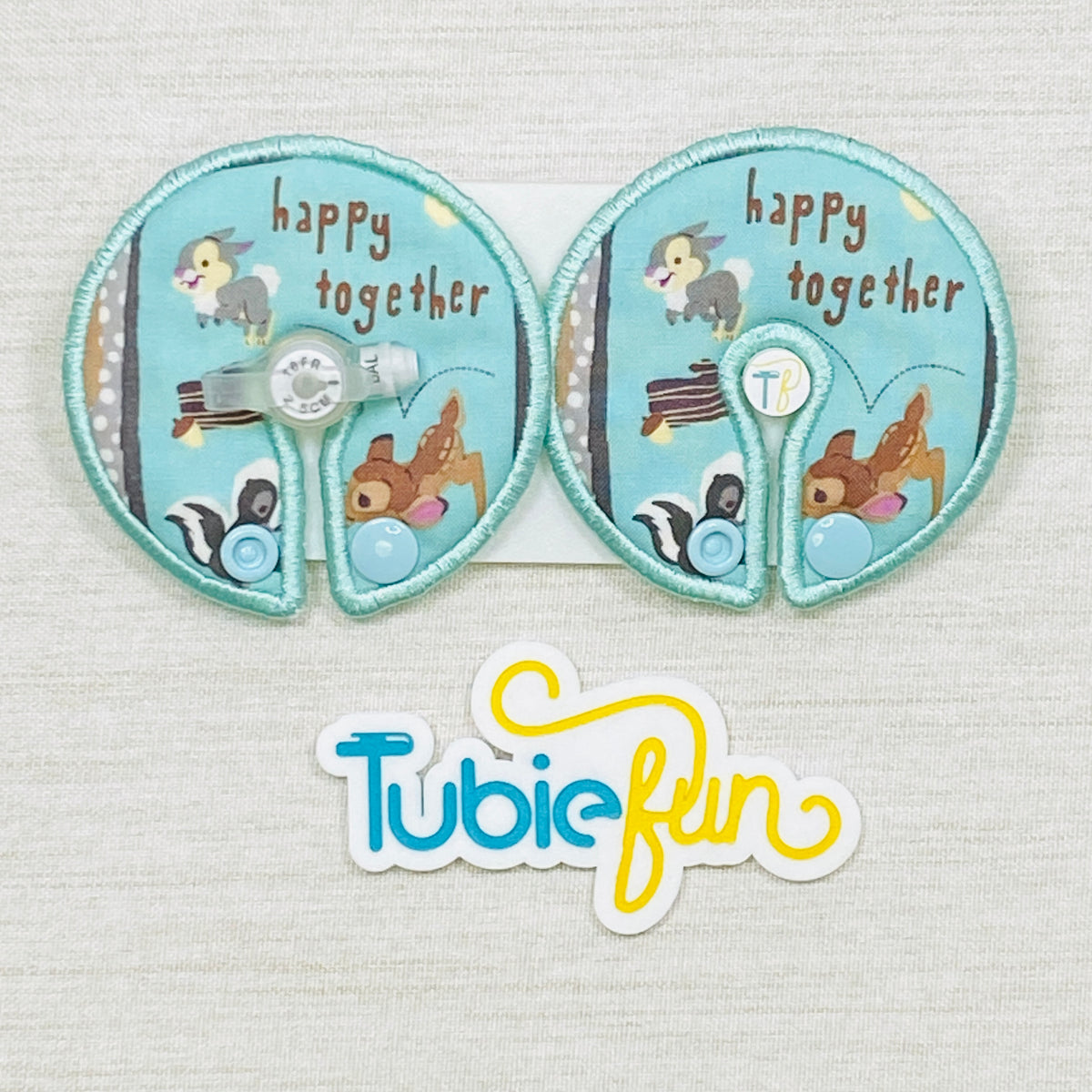 Button Pad Cover Large - Deer and Rabbit Friends
