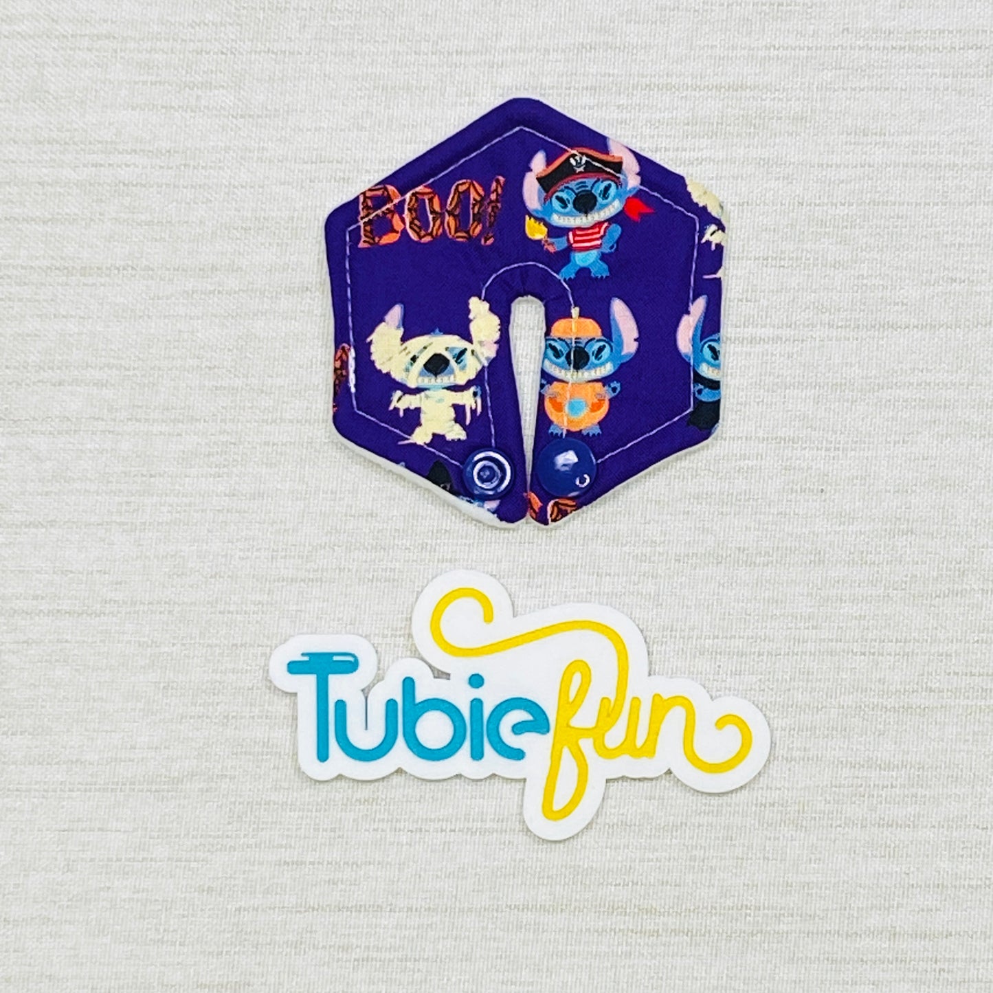 Hexagon G-Tube Button Pad Cover - Boo Alien