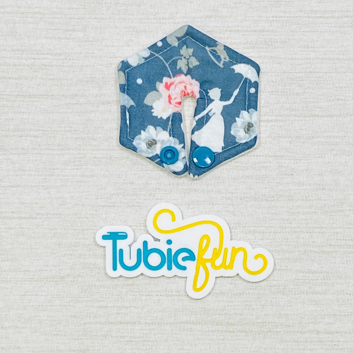 Hexagon G-Tube Button Pad Cover - Flower