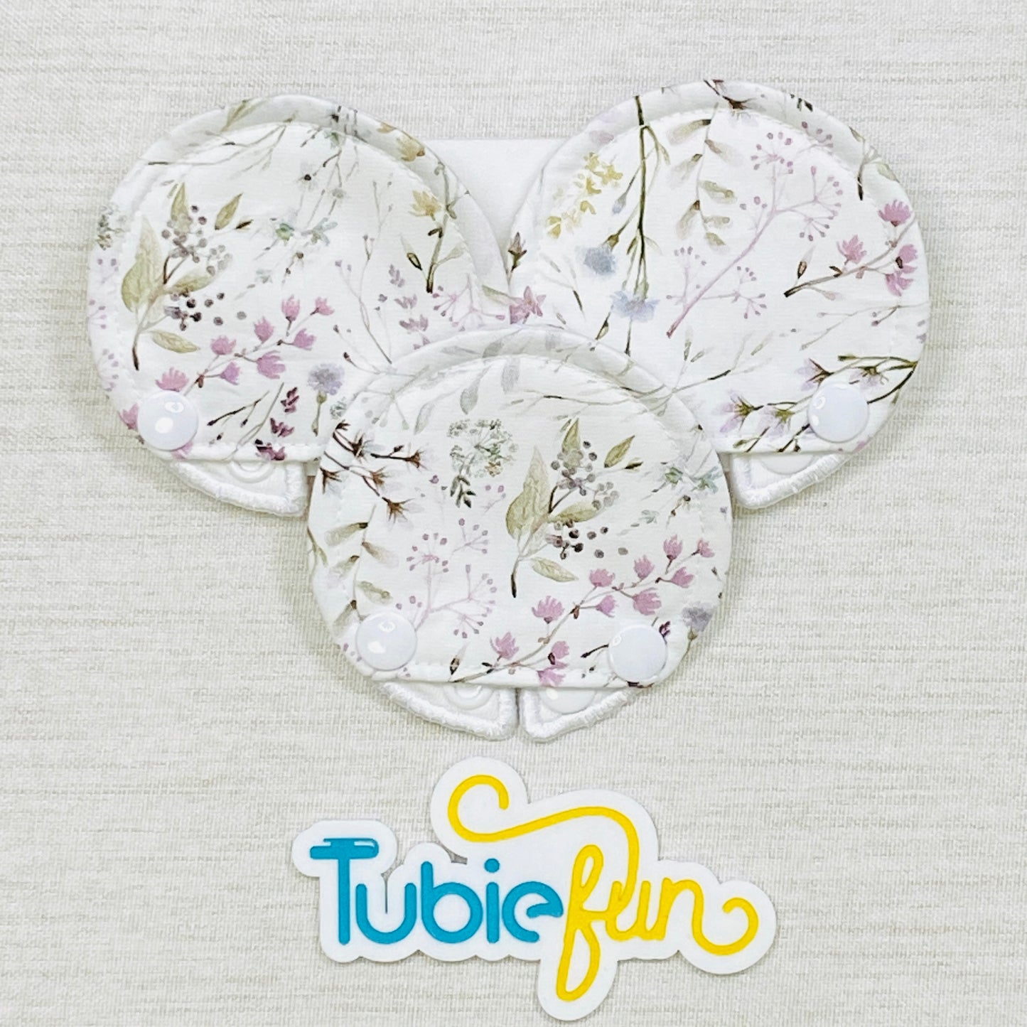 Covered Button Pad - Pale Flowers