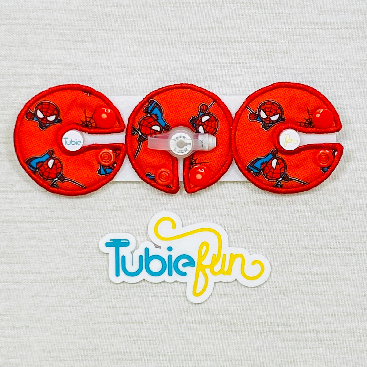G-Tube Button Pad Cover - Cartoon Spidey