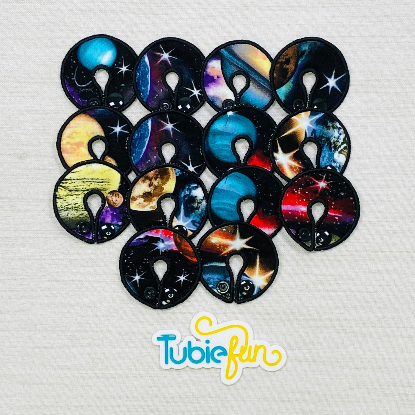 G-Tube Button Pad Cover - Planets
