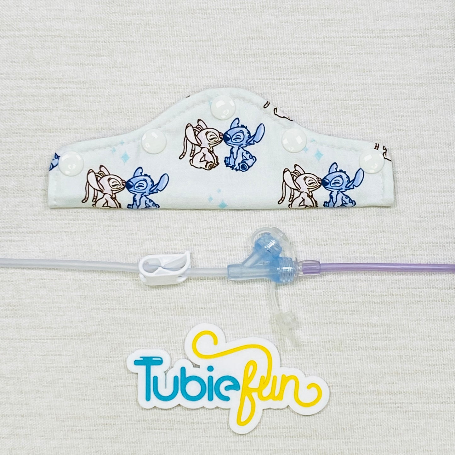 Feeding Tube Connection Cover - Blue and Pink Alien