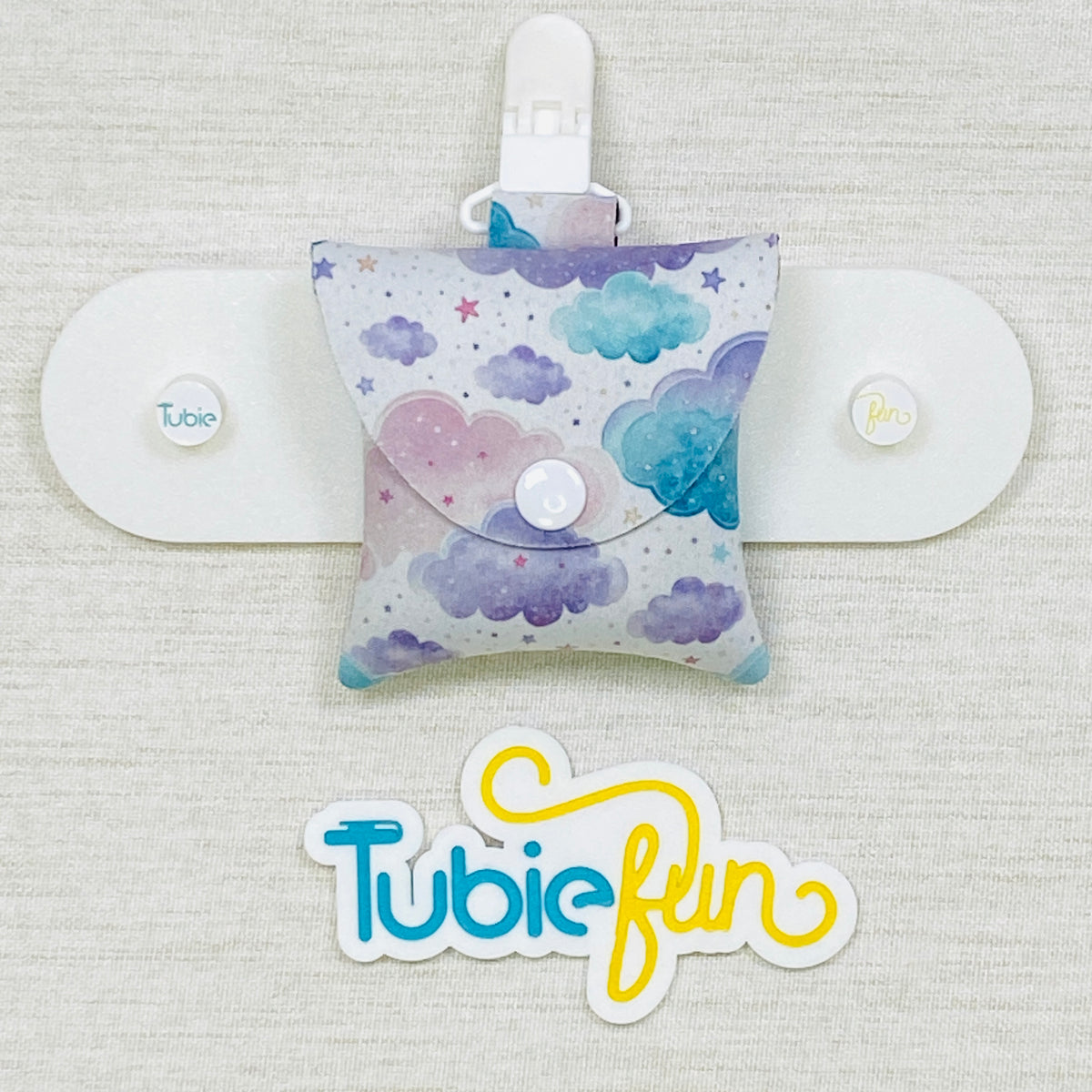 Neoprene Tubing Pouch - Clouds