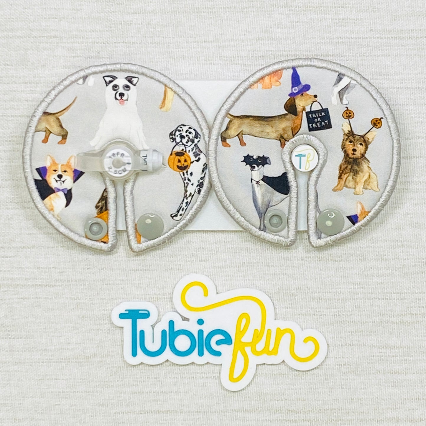 Button Pad Cover Large - Halloween Dogs