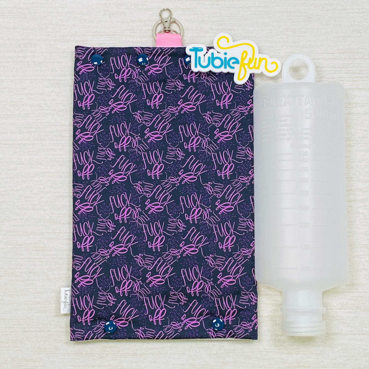 Insulated Milk Bag Suitable for 1L Flocare and 500ml Flexitaners - F Off Pink