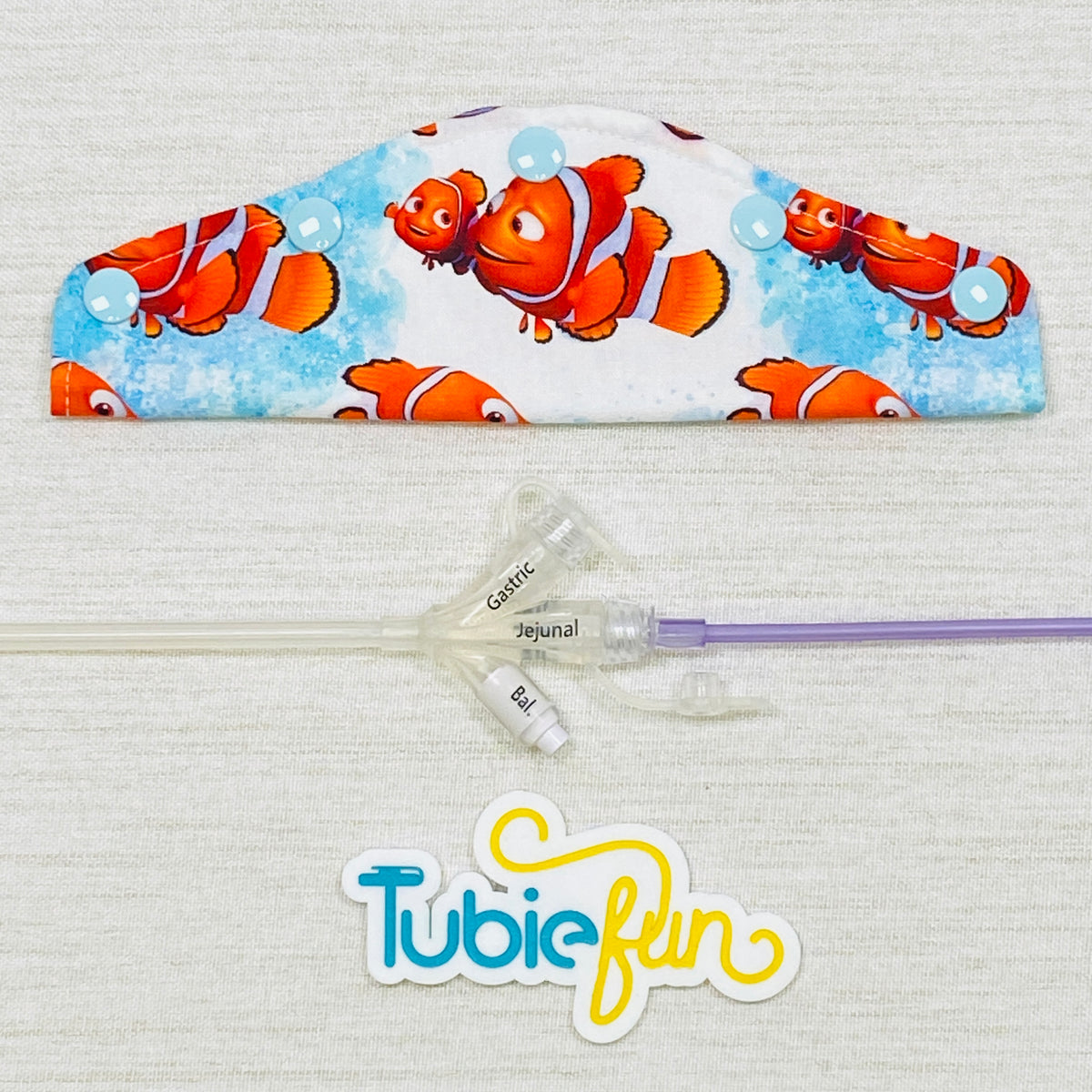 Large Feeding Tube Connection Cover - Fish Family