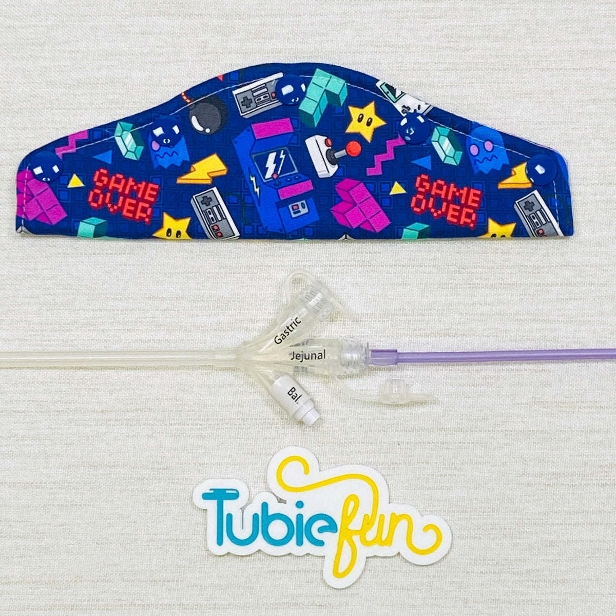 Large Feeding Tube Connection Cover - Game Over