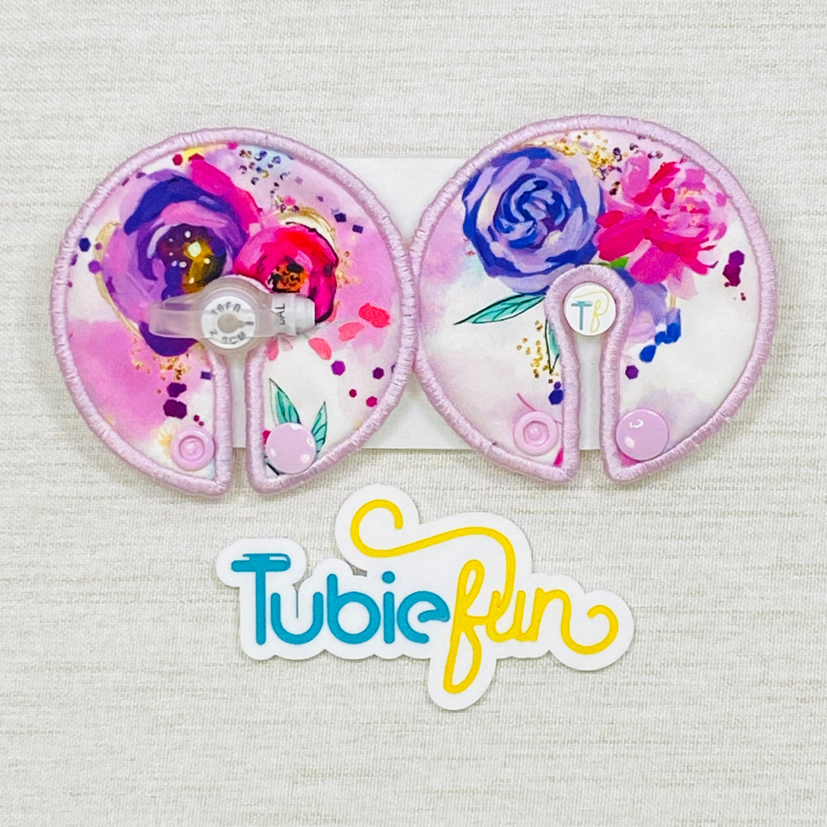 Button Pad Cover Large - Painted Petals