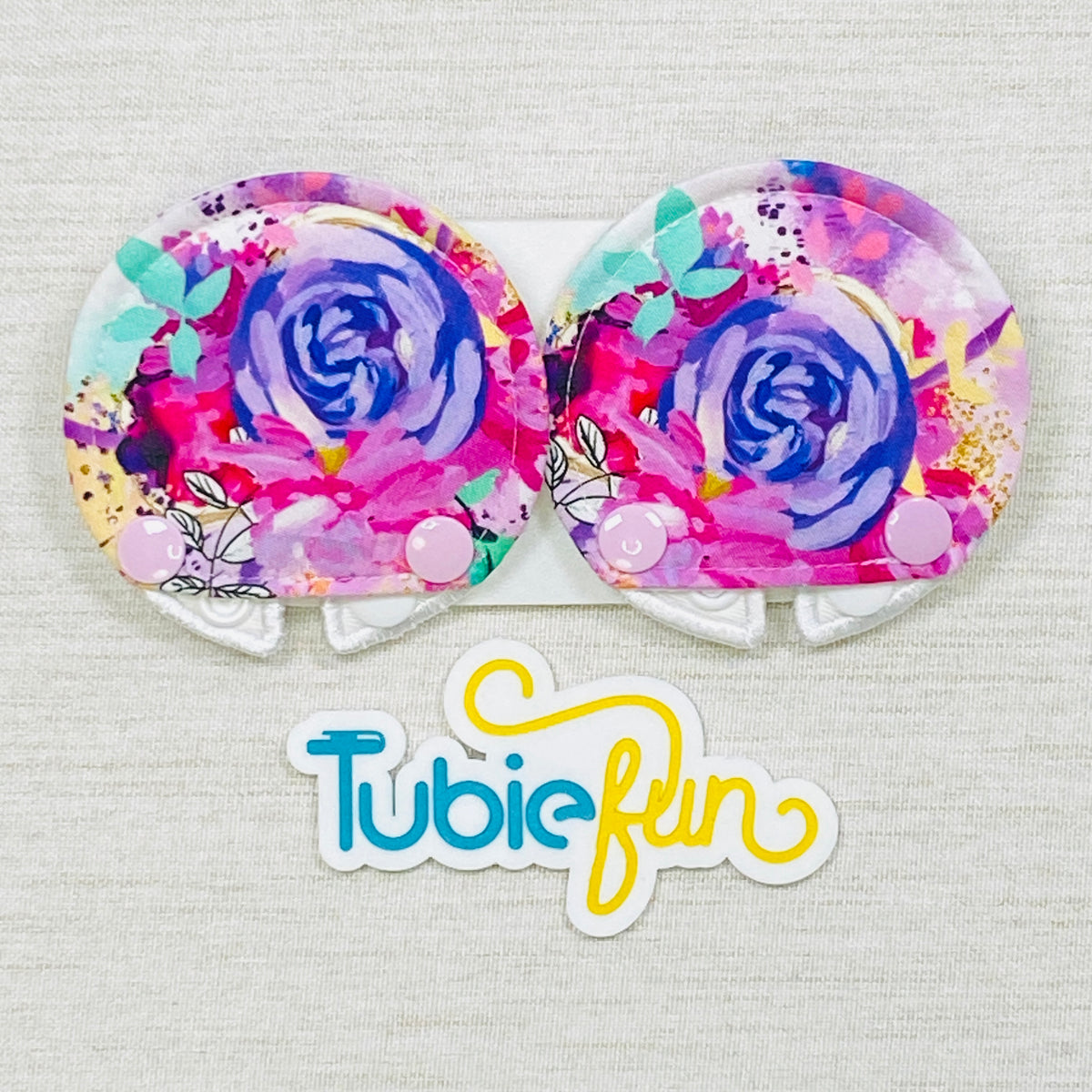 Covered Button Pad - Painted petals