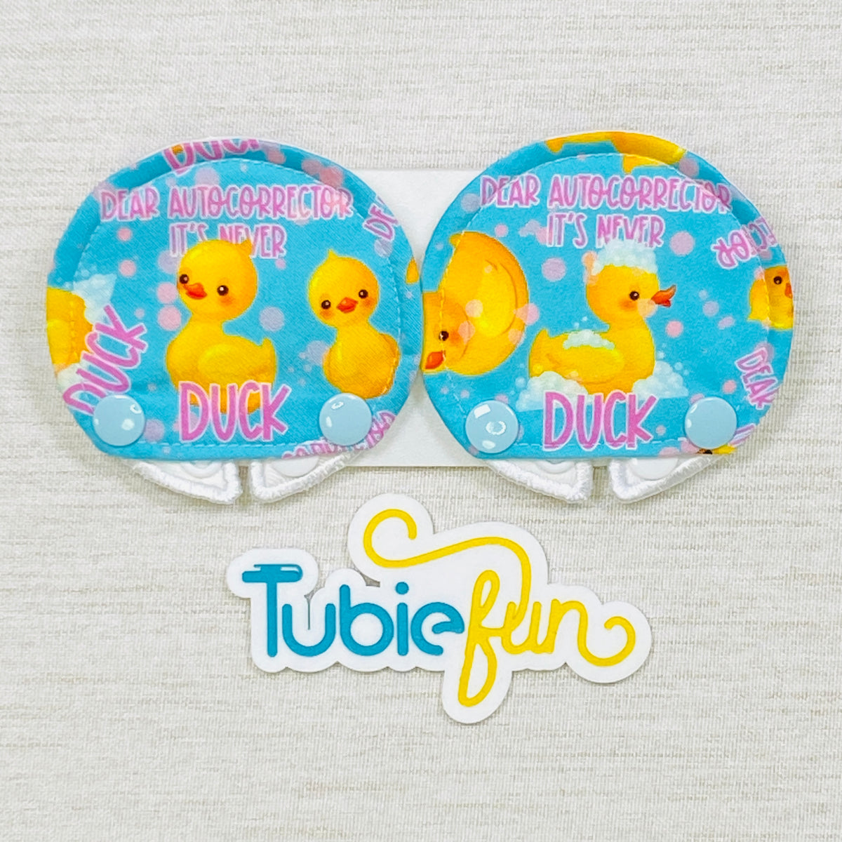 Covered Button Pad - Yellow Ducks