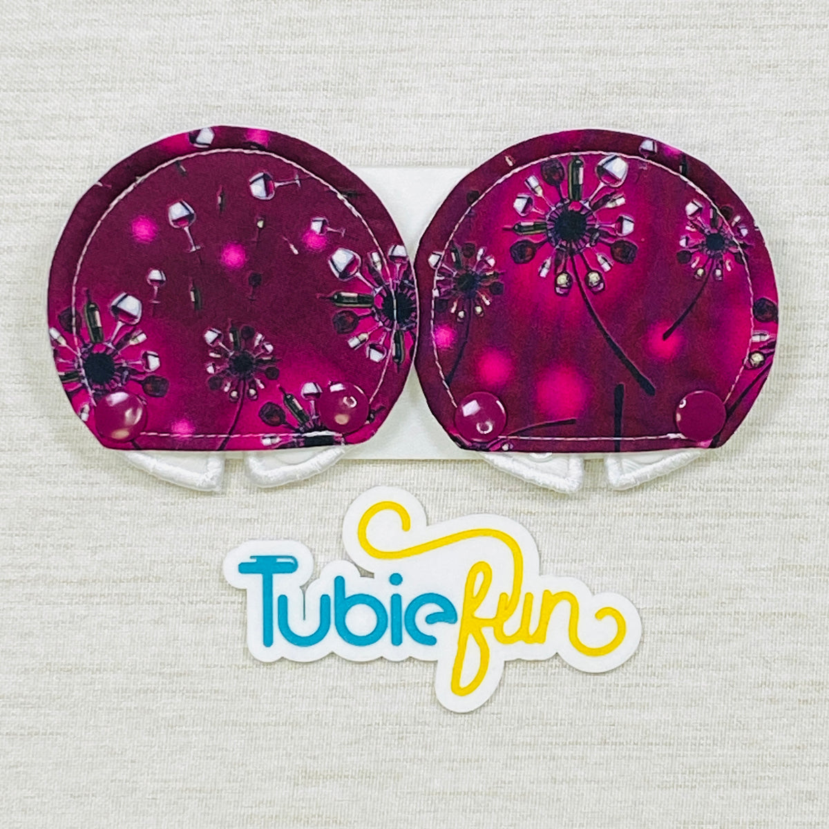 Covered Button Pad - Wine Wishes