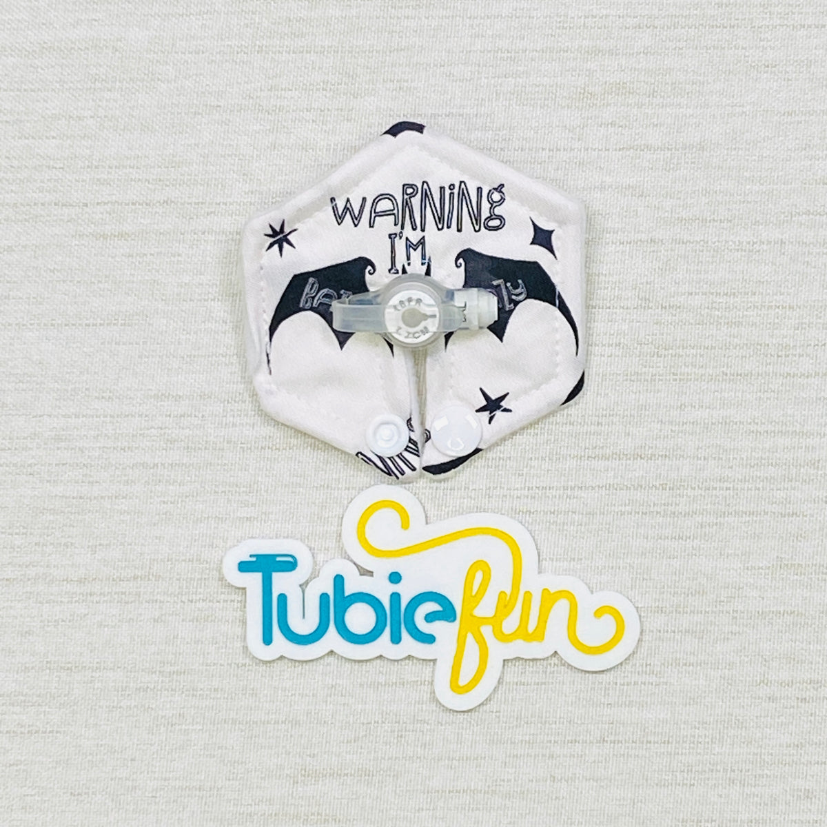 Hexagon G-Tube Button Pad Cover - Bat Crazy