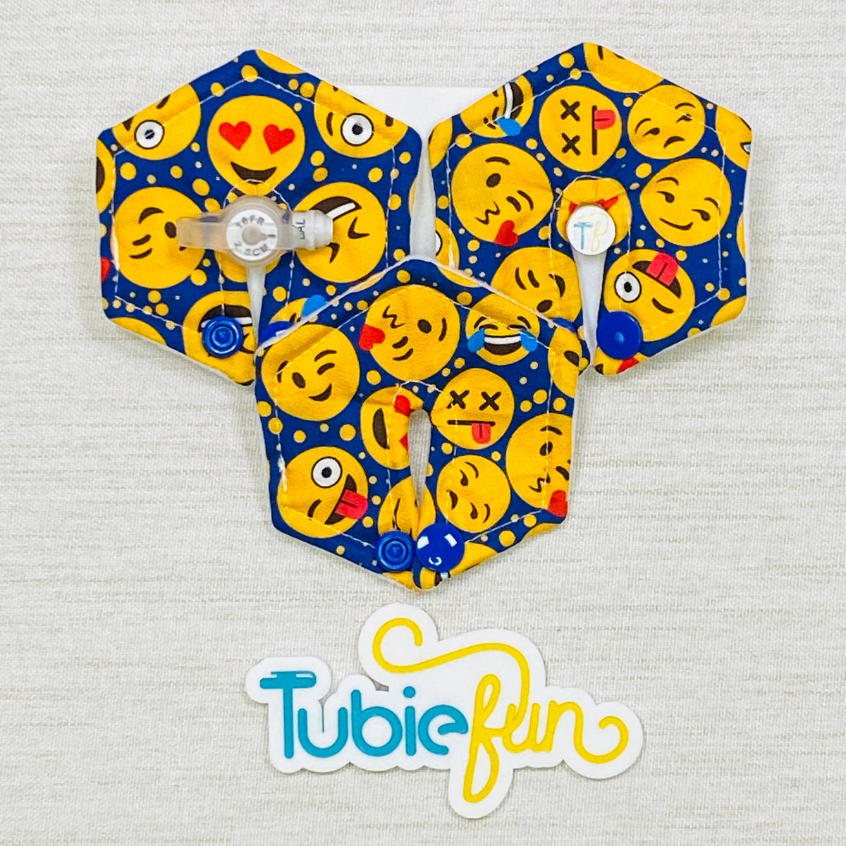 Hexagon G-Tube Button Pad Cover - All the Faces