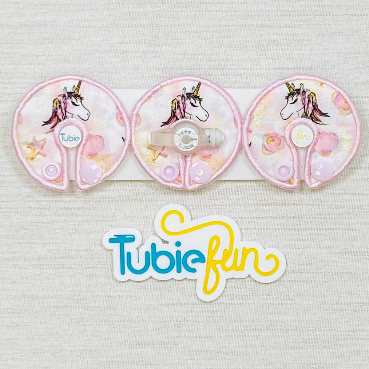 G-Tube Button Pad Cover - Unicorn Wishes
