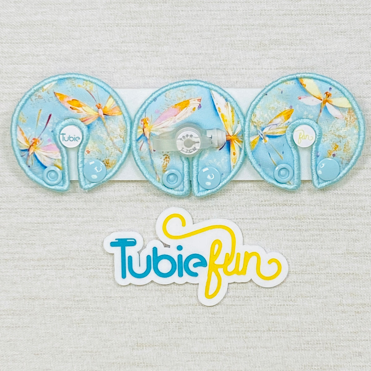 G-Tube Button Pad Cover - Dragonflies