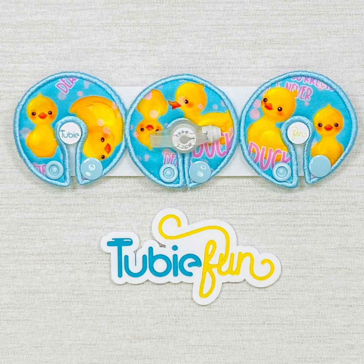 G-Tube Button Pad Cover - Yellow Ducks