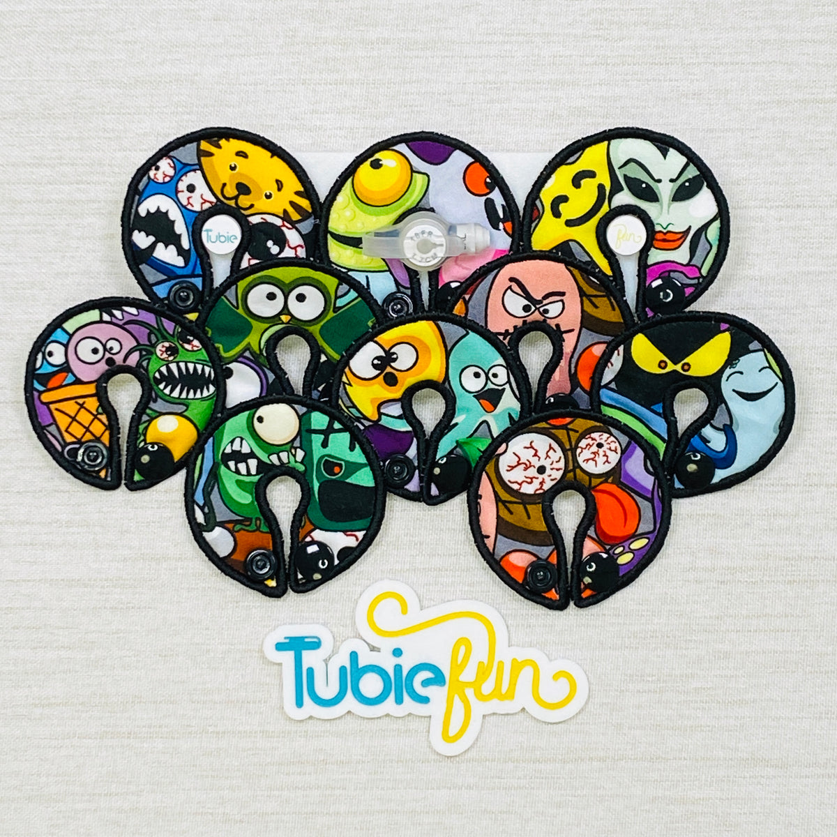 G-Tube Button Pad Cover - Spooky Squad