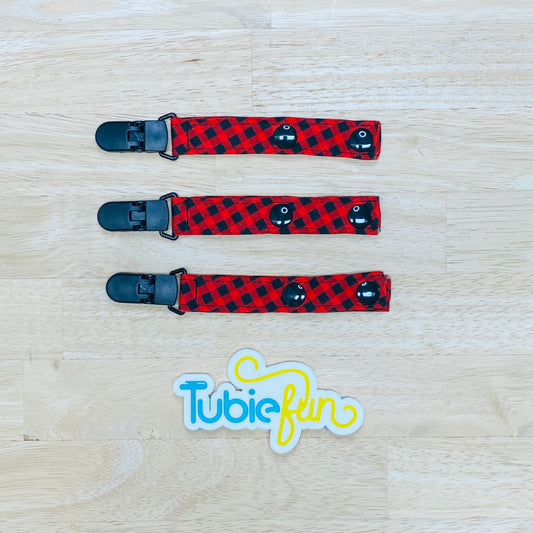 Clip Chain - Red and Black Gingham