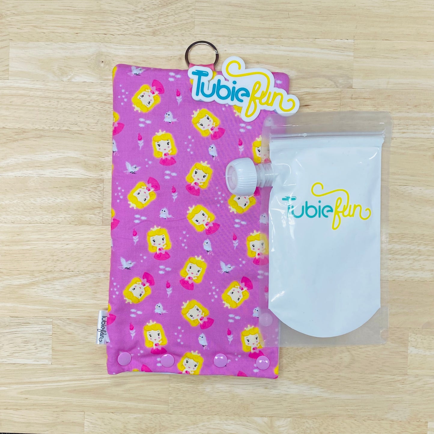 Insulated Milk Bag Suitable for Reusable Pouches - Princesses on Pink