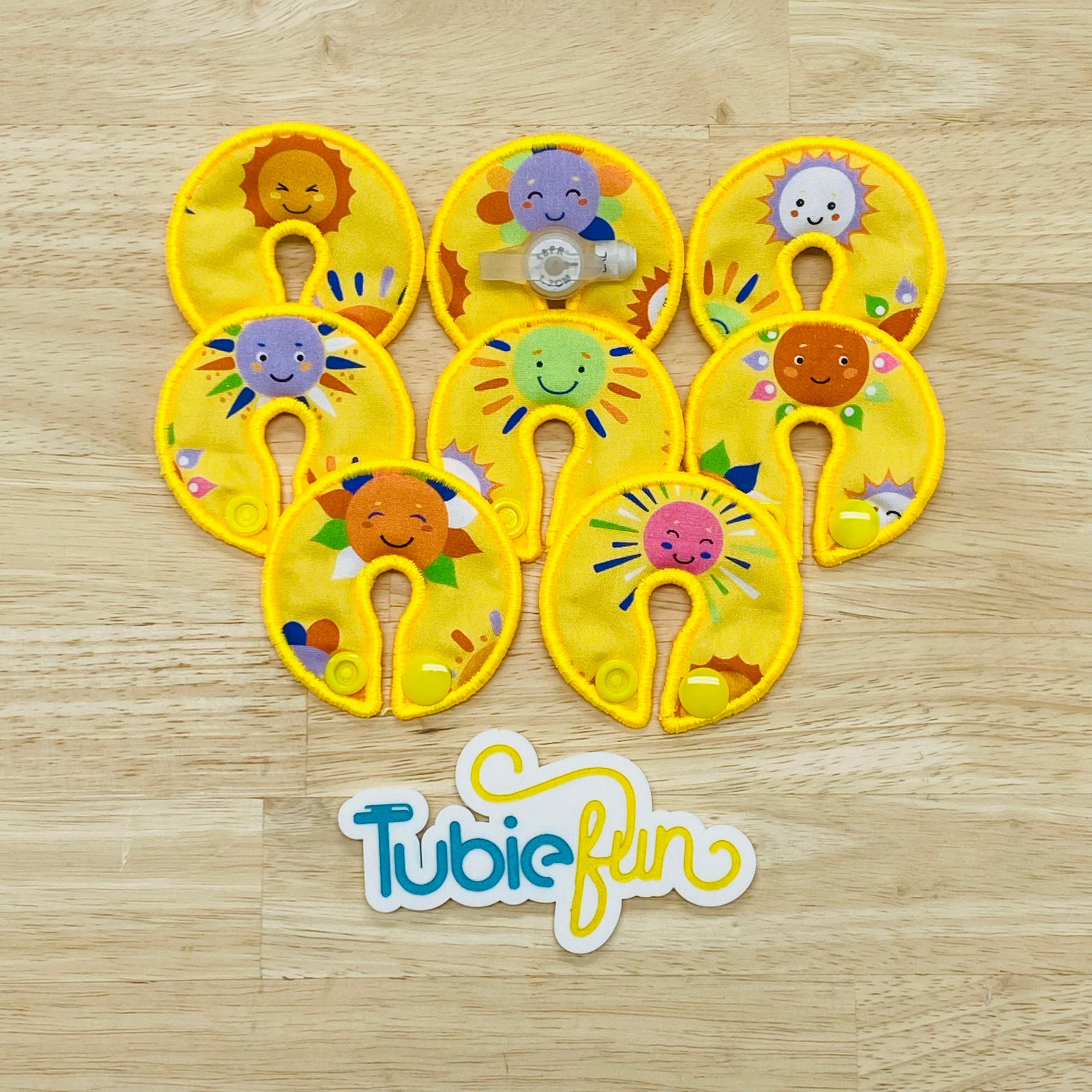 GTube Button Pad Cover Smiling Suns Tubie Fun