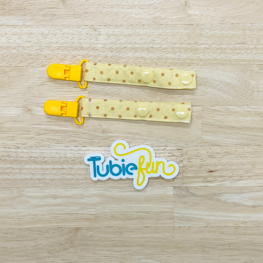 Clip Chain - Brown Dots on Yellow