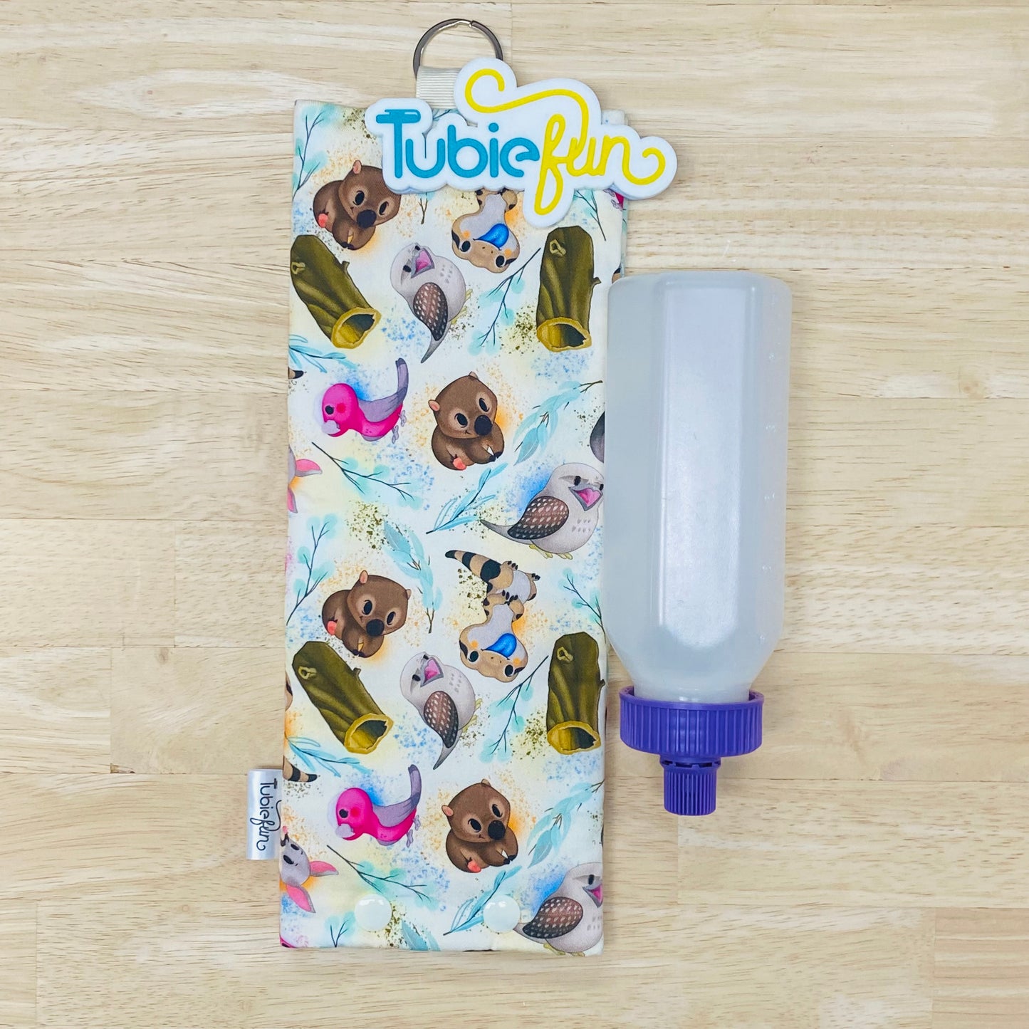 Insulated Milk Bag Suitable for 250ml Bottle in - Animals on Cream