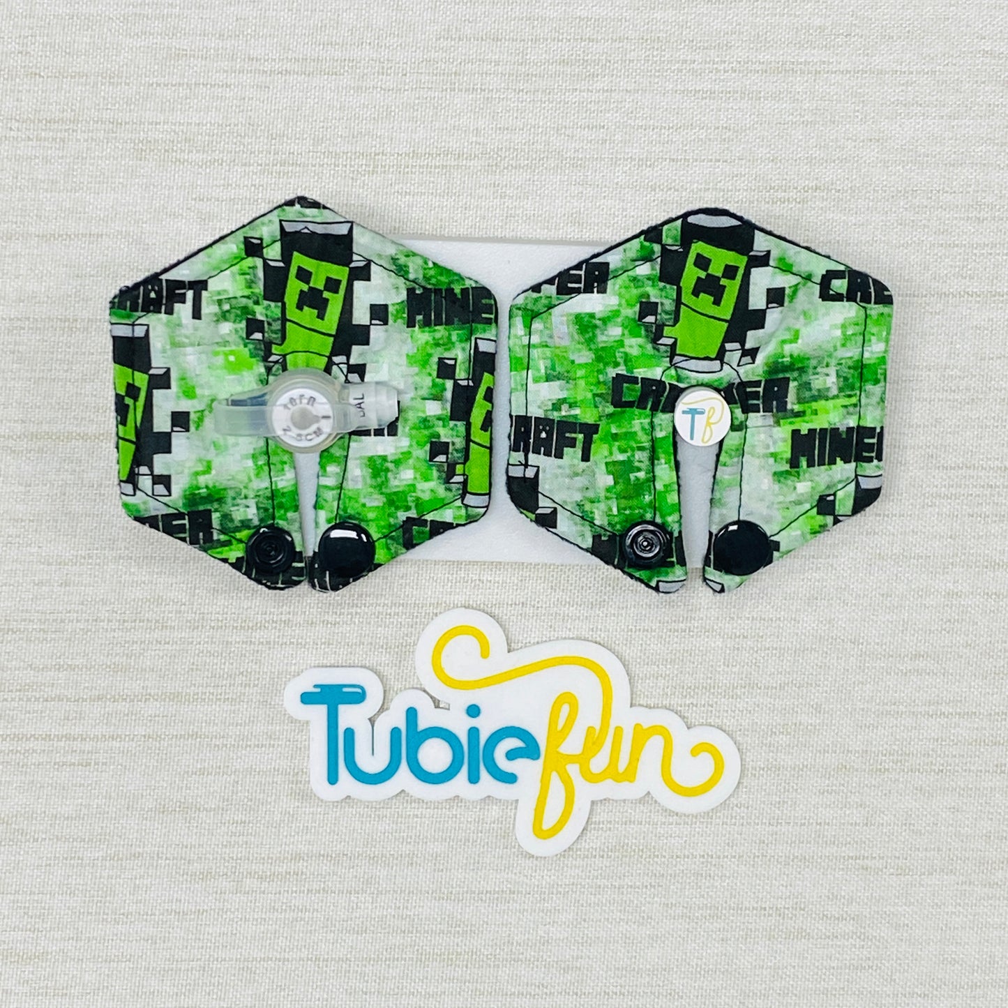 Hexagon G-Tube Button Pad Cover - Creeper