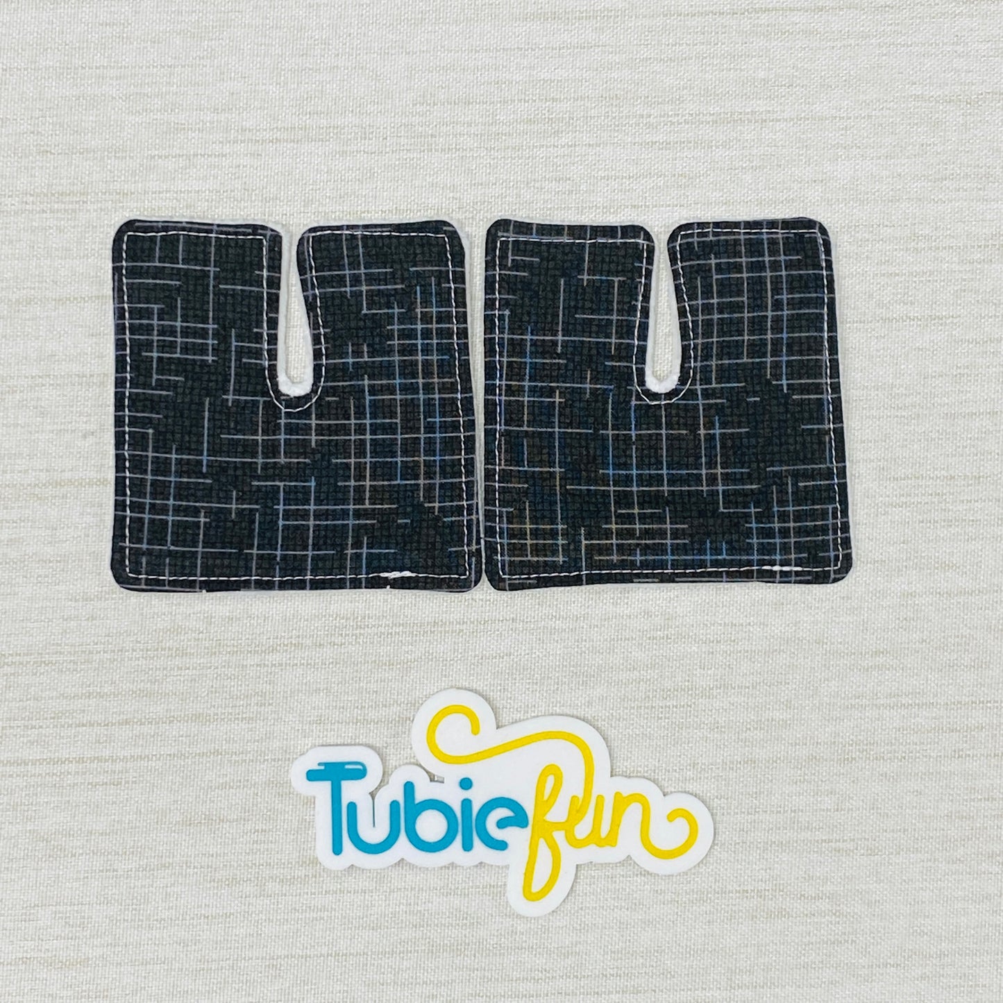 Tracheostomy Pad Cover - Black Patterned