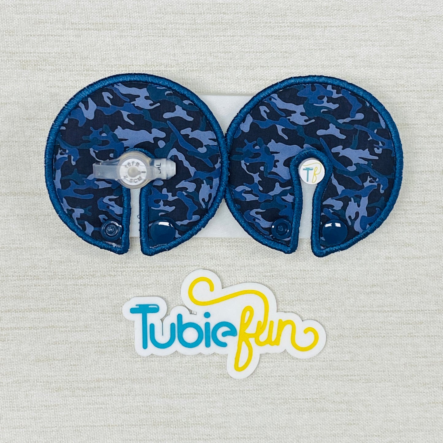 Button Pad Cover Large - Blue Camo