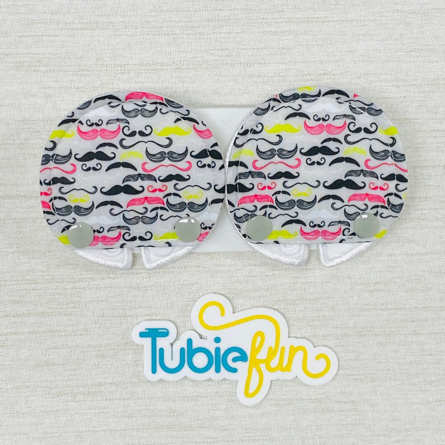 Covered Button Pad - Moustaches