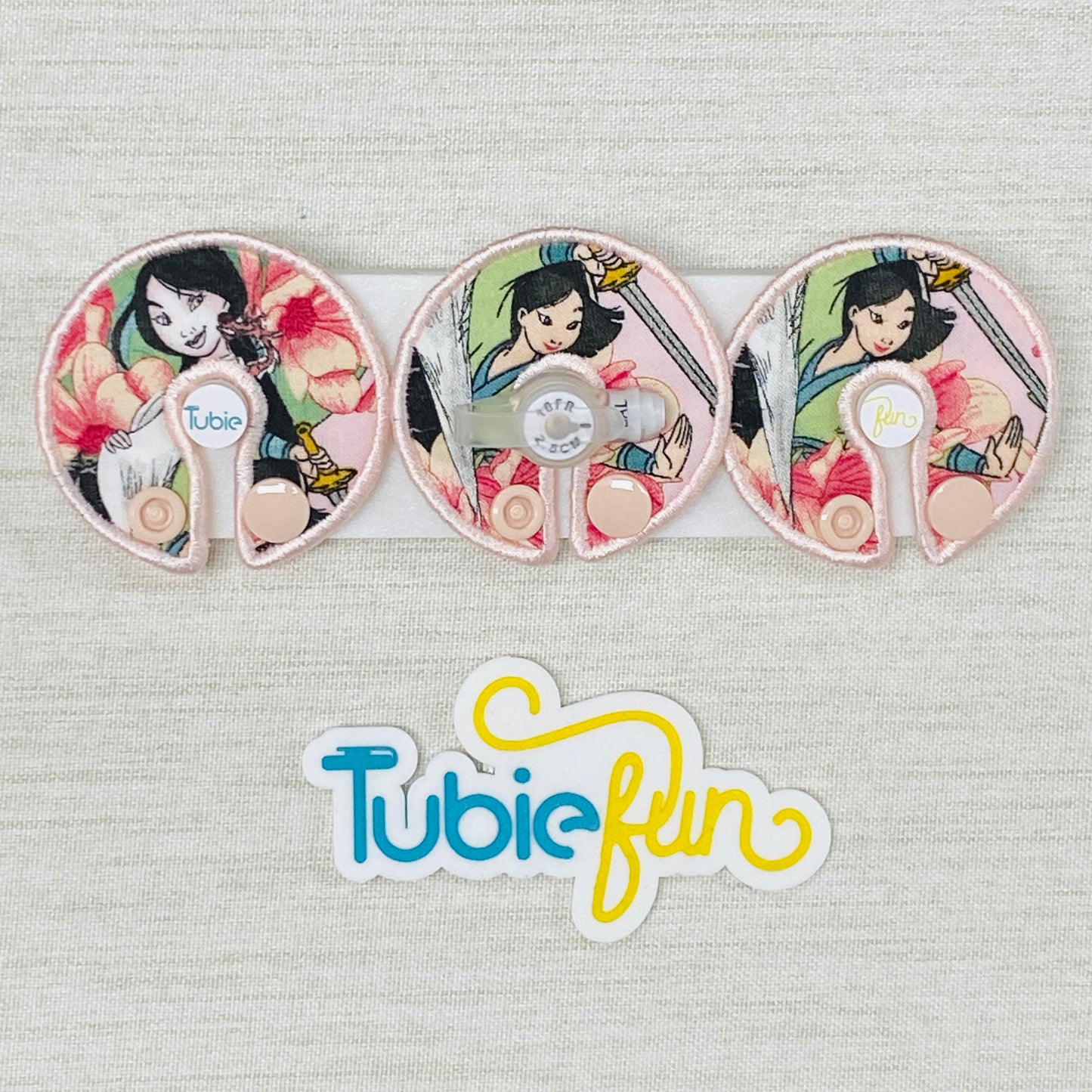 G-Tube Button Pad Cover - Samurai Princess