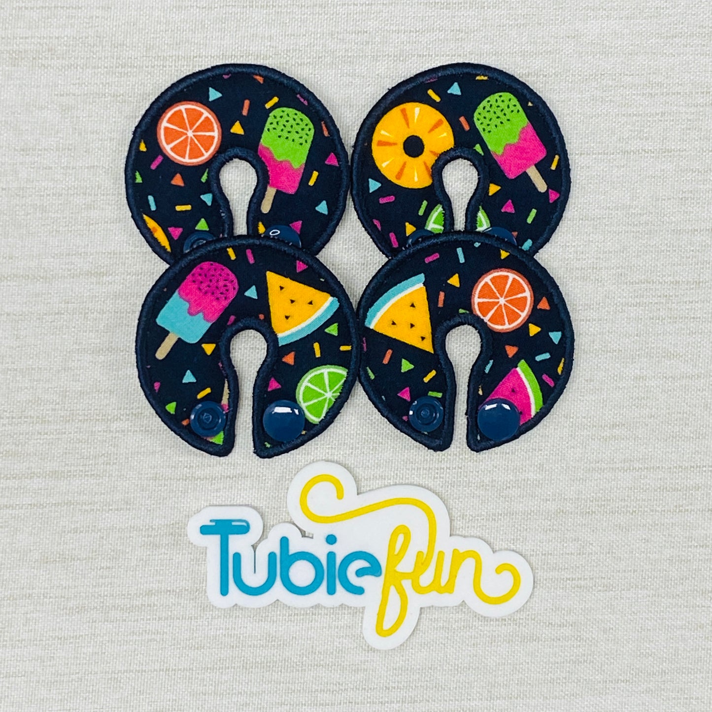 G-Tube Button Pad Cover - Fruits and Iceblocks