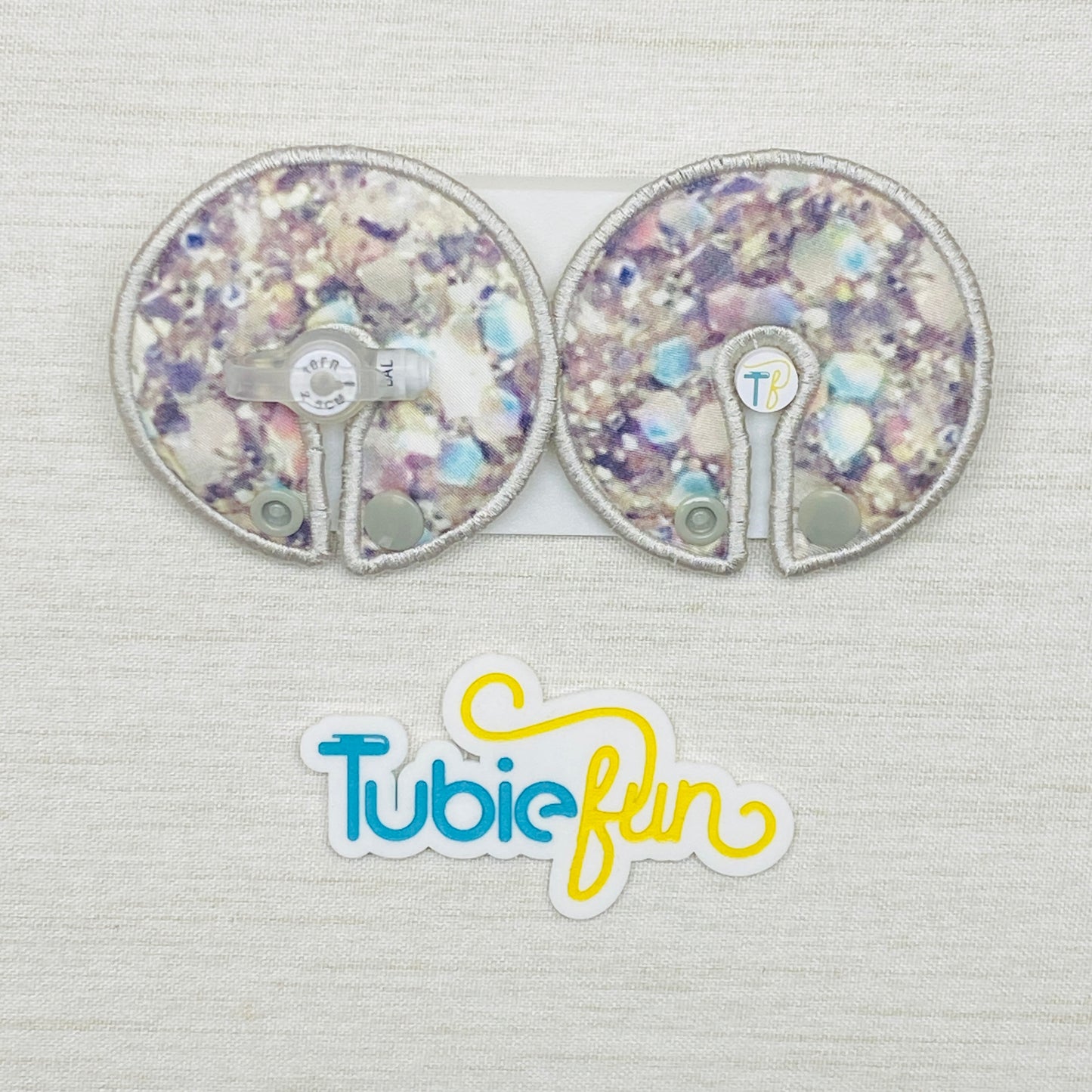 Button Pad Cover Large - Silver Gems