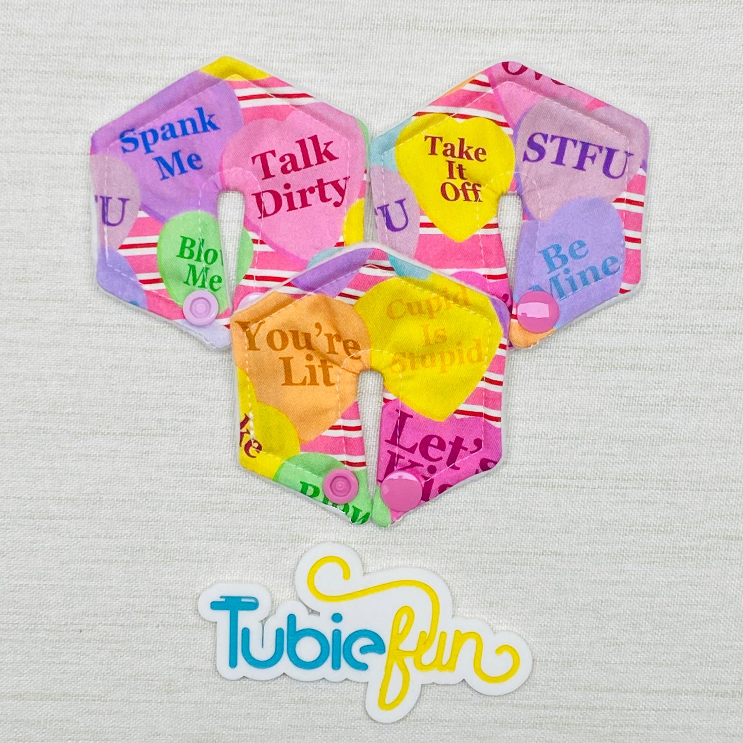 Hexagon G-Tube Button Pad Cover - Word of Affirmation