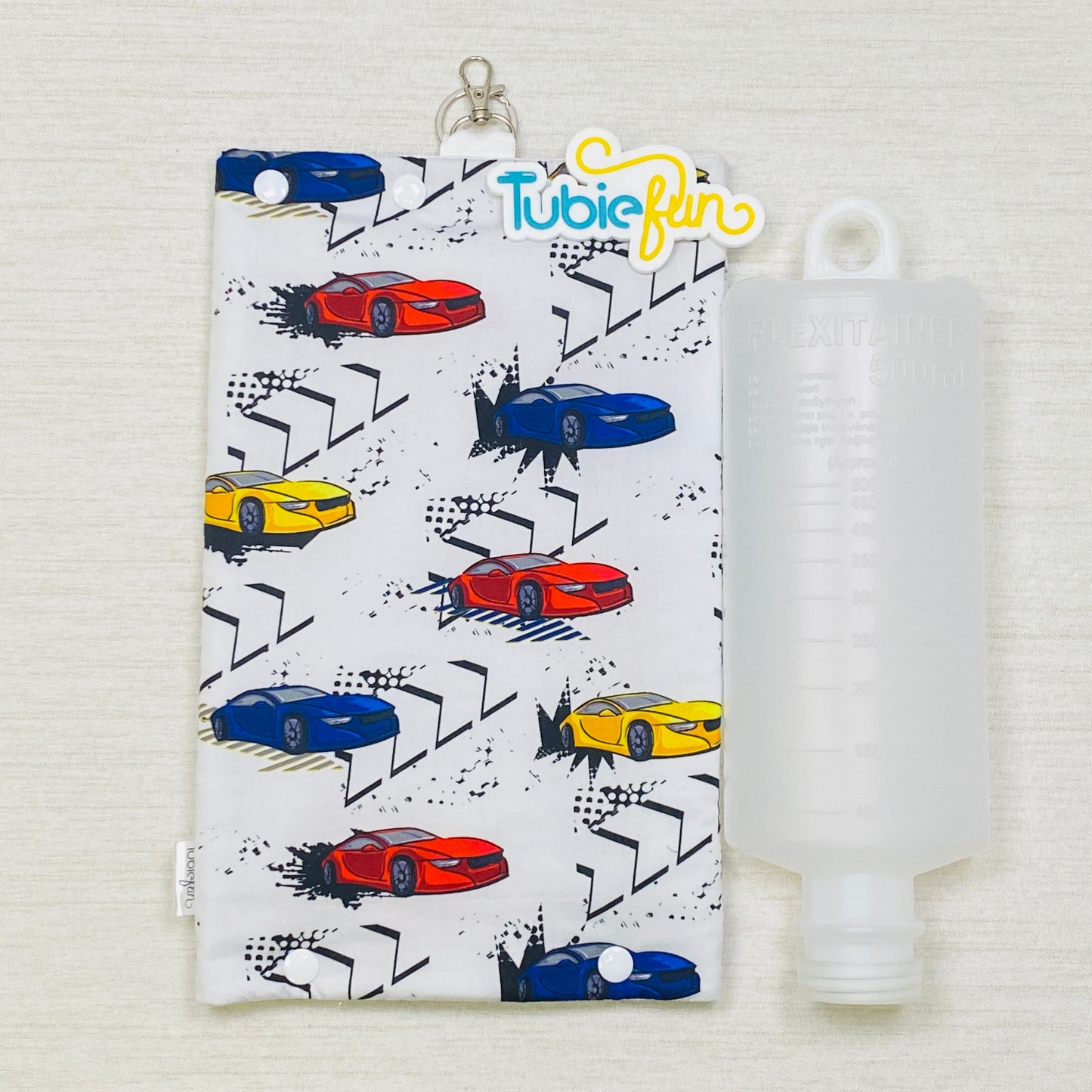 Insulated Milk Bag Suitable for 1L Flocare and 500ml Flexitaners - Race Cars