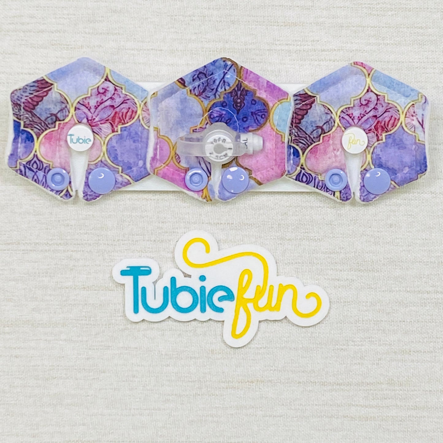 Mini Hexagon G-Tube Button Pad Cover - Mosaic Tiles