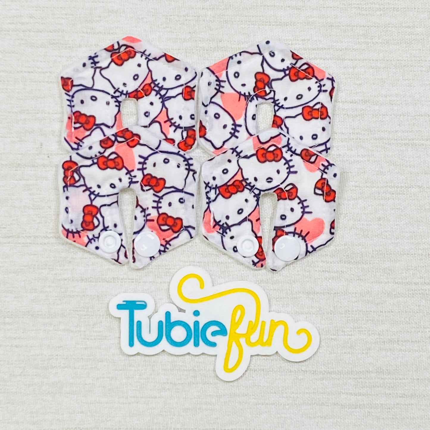 Mini Hexagon G-Tube Button Pad Cover - Kitty