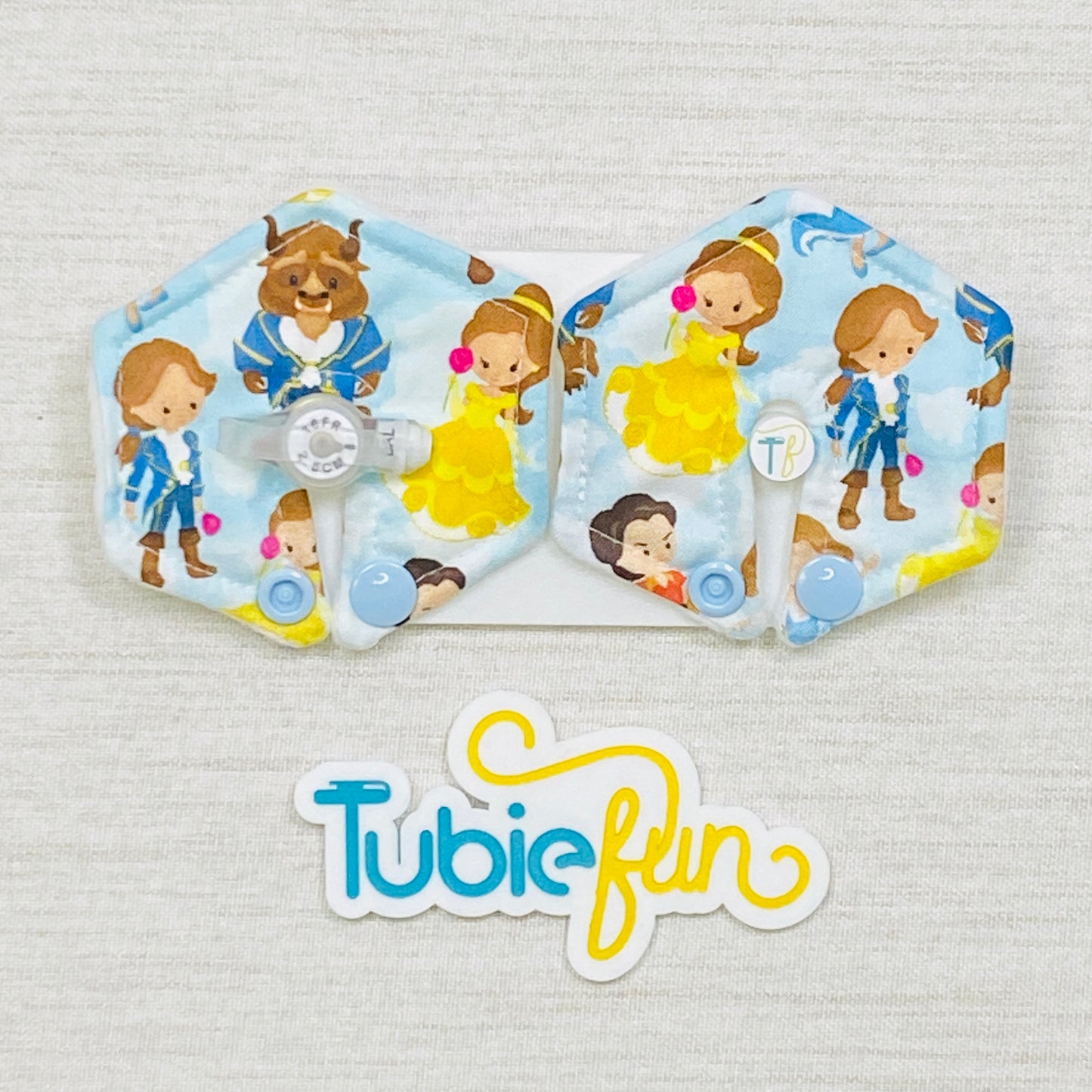 Hexagon G-Tube Button Pad Cover - Beauty and Love