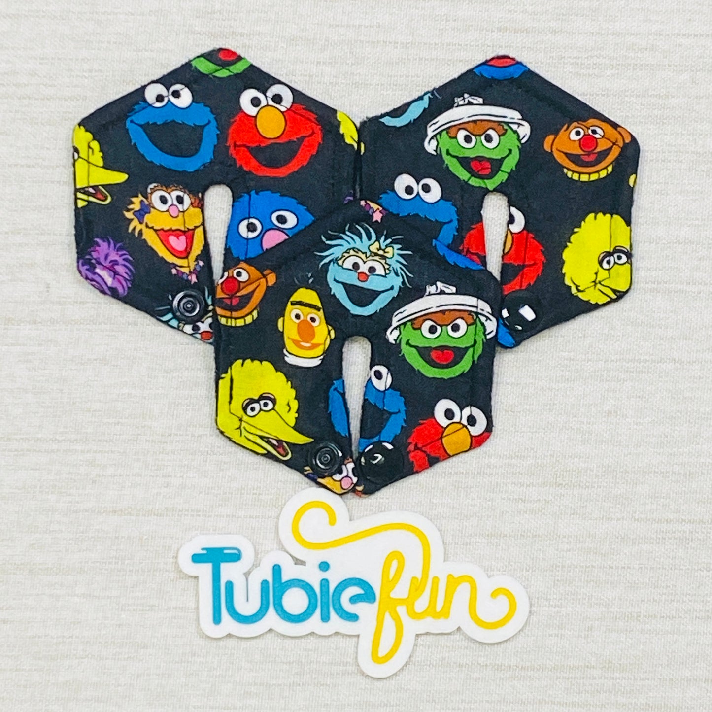 Hexagon G-Tube Button Pad Cover - Street Characters
