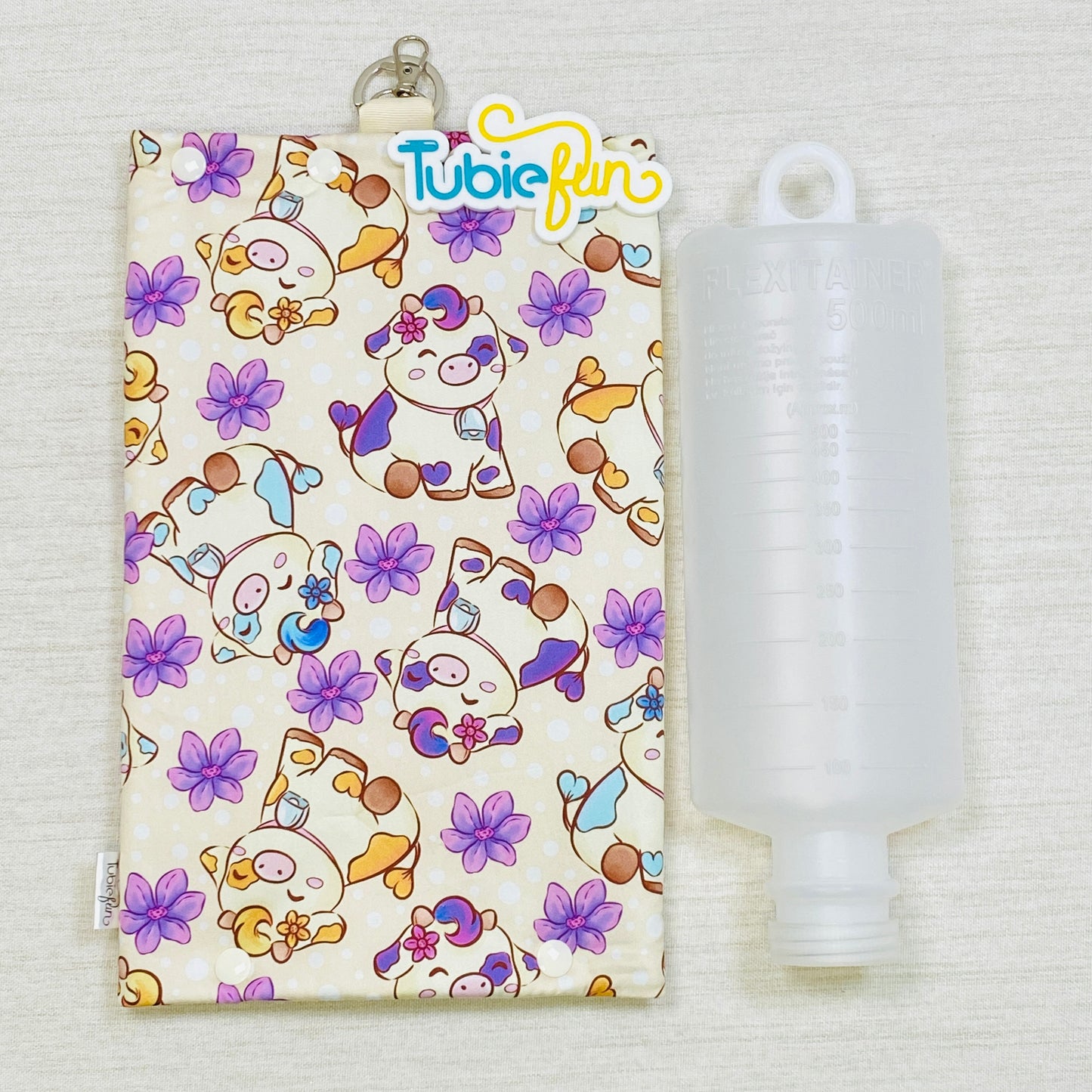 Insulated Milk Bag Suitable for 1L Flocare and 500ml Flexitaners - Cows and Flowers