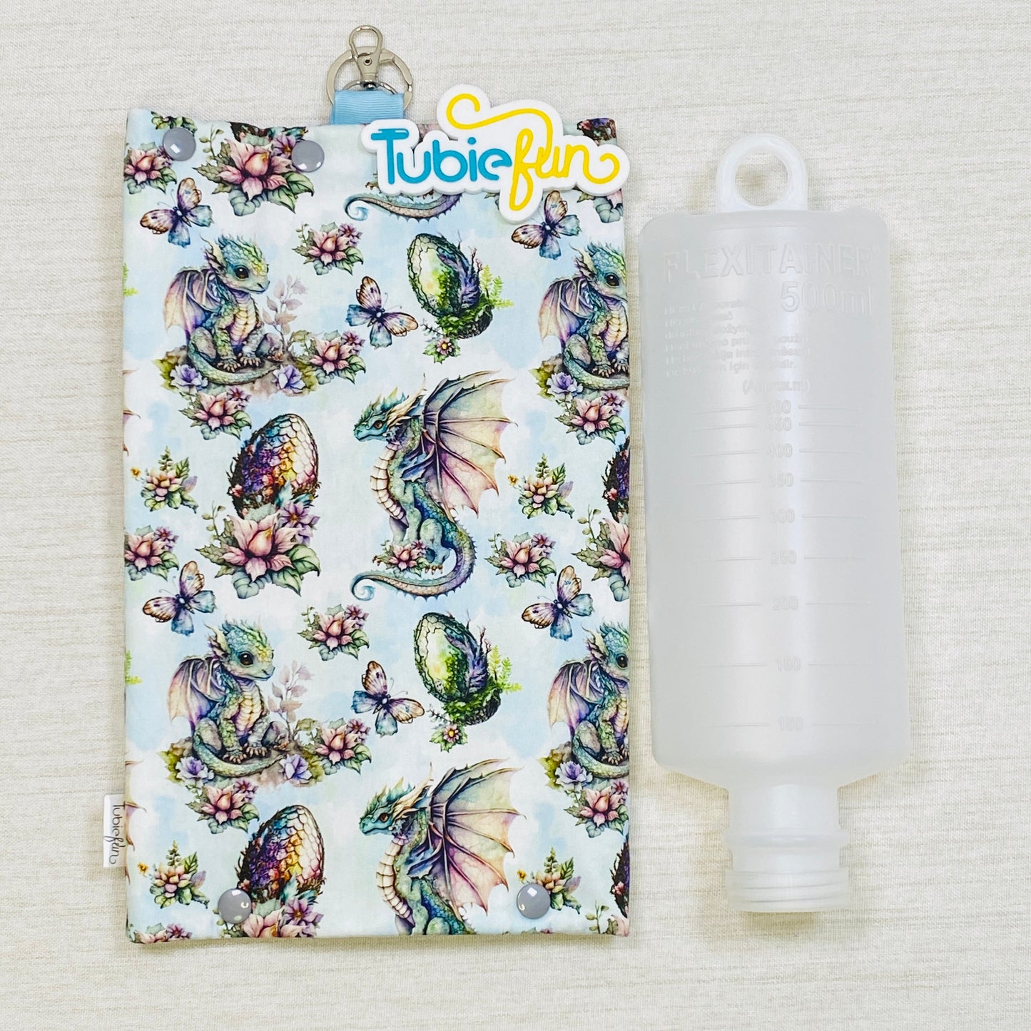 Insulated Milk Bag Suitable for 1L Flocare and 500ml Flexitaners - Dragons and Butterflies