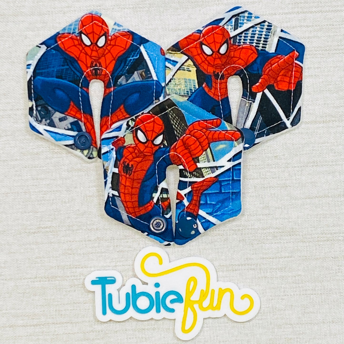 Hexagon G-Tube Button Pad Cover - Spidey