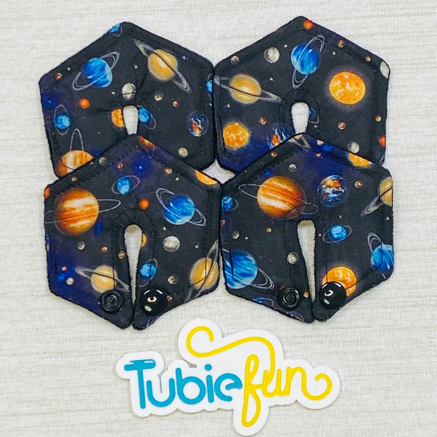 Hexagon G-Tube Button Pad Cover - Space