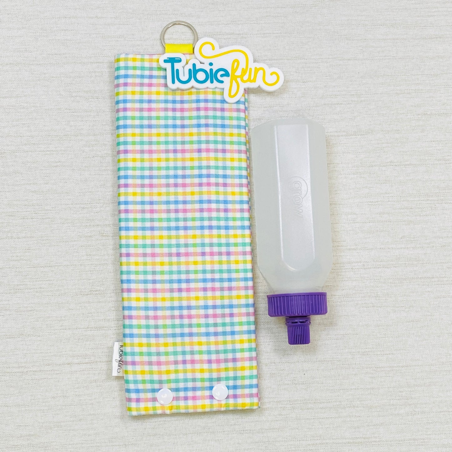 Insulated Milk Bag Suitable for 250ml Bottle in - Coloured Gingham