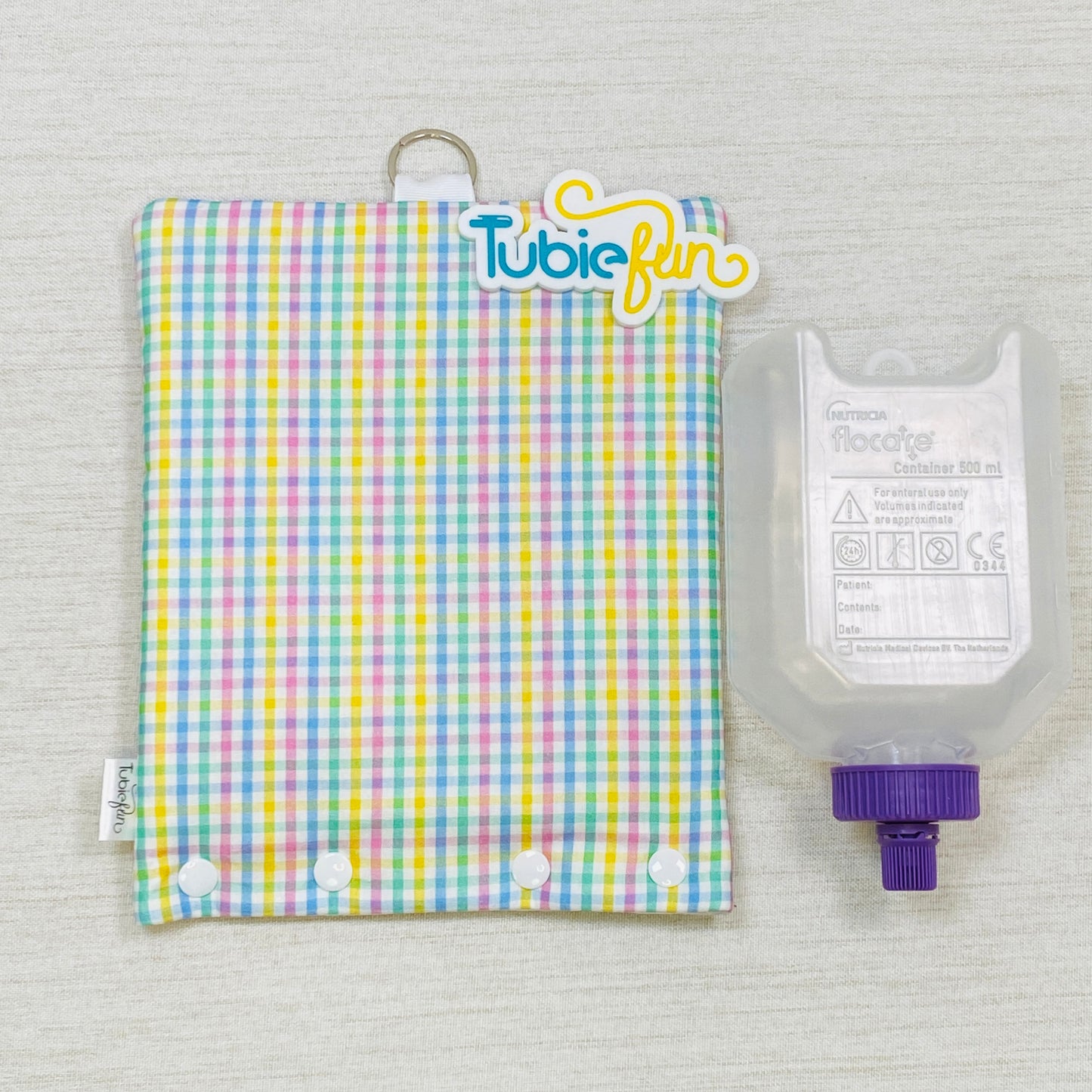 Insulated Milk Bag Suitable for 500ml Flocare Bottle in - Coloured Gingham