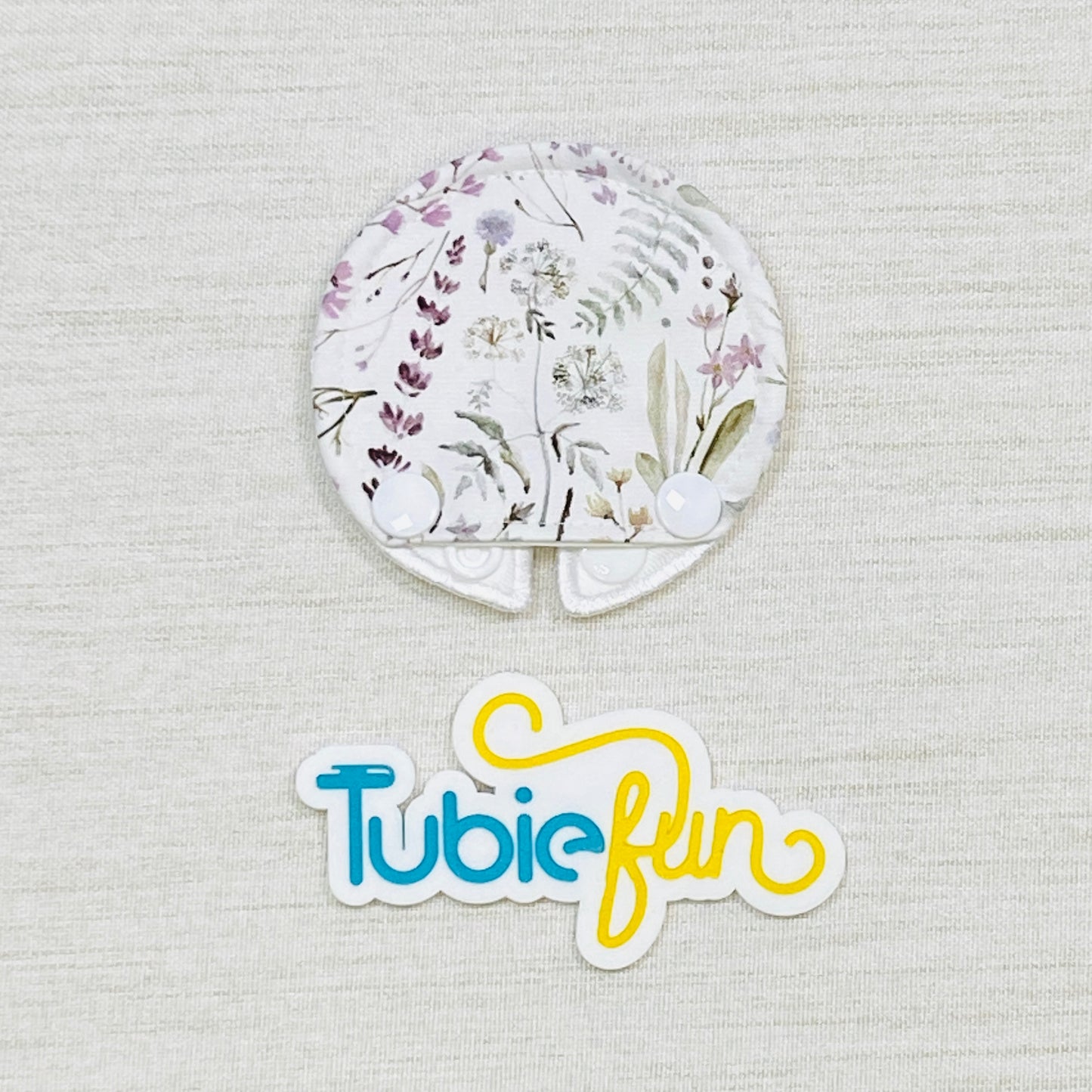 Covered Button Pad - Pale Flowers