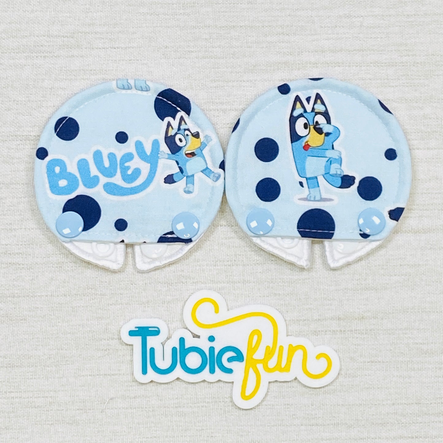 Covered Button Pad - Heeler on Blue